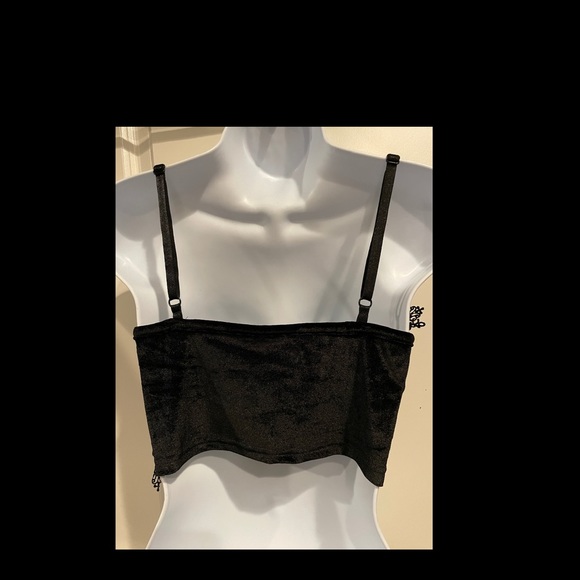 Velvet Gothic Crop Top Size Large - Picture 5 of 8
